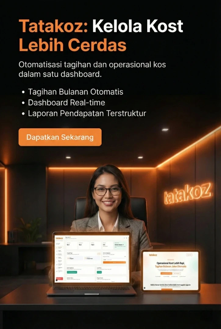 TataKoz untuk mengelola operasional kost